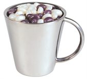 Branded Jelly Beans in Silver Mug