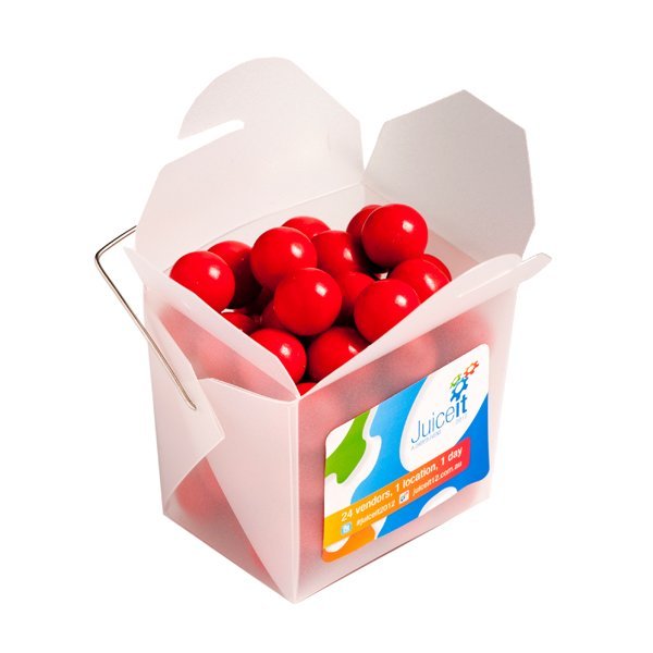 Orange Chocolates Balls Frosted Noodle Box