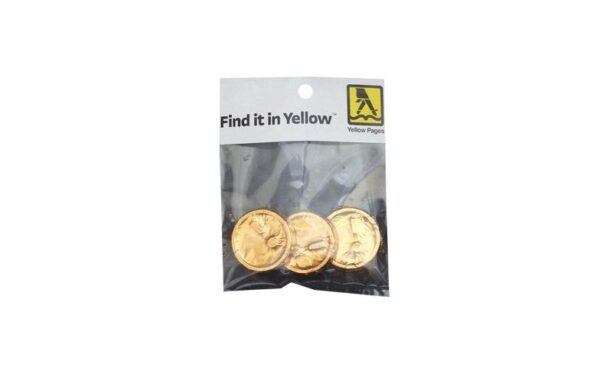 Chocolate Coins in Hang Bag