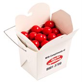 Chocolate Orange Balls in Noodle Box