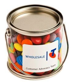 Chocolate Beans in Bucket
