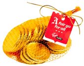 Chocolate Coins in Bag