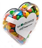 M&Ms in Heart Container