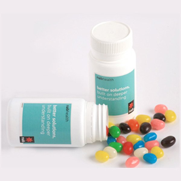 Jelly Beans in Pill Bottle