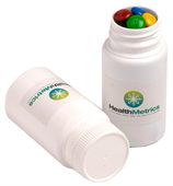 M&Ms in Pill Bottle