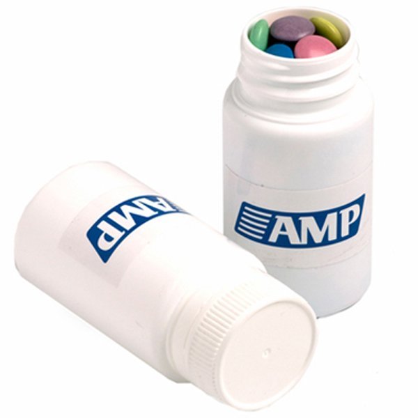 Chocolate Beans in Pill Bottle
