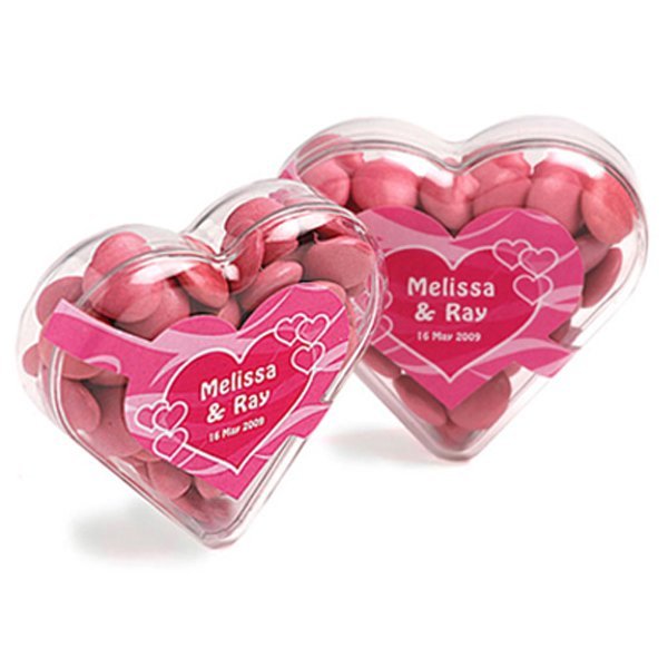 Chocolate Beans in Acrylic Heart