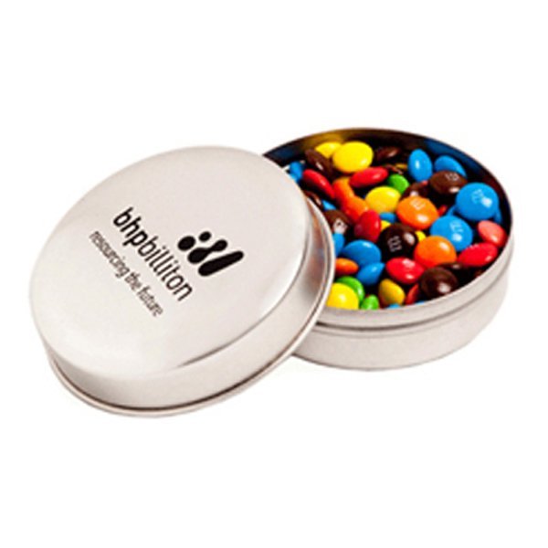 Mini M&Ms in Reusable Tin