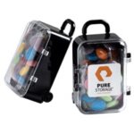 Acrylic Carry-on Case with Choc Beans 50G