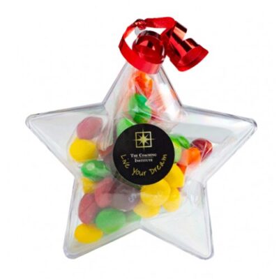 Branded Acrylic Star with Skittles 50g