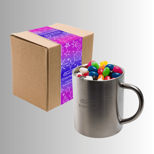 Branded Jelly beans in a mug
