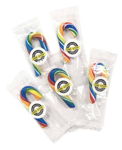 Mini Rainbow Candy Canes