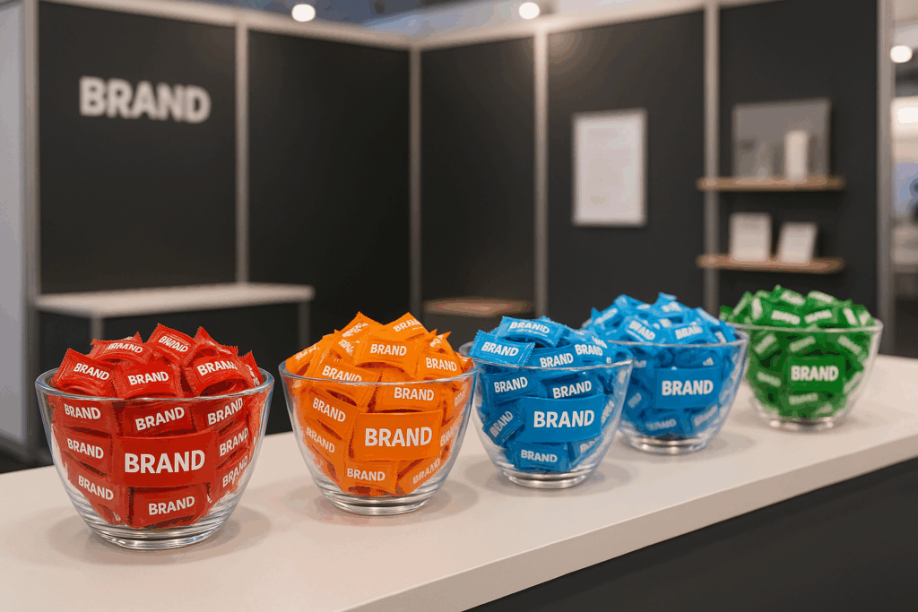 trade show sweets with logo