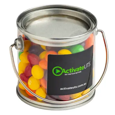 Promotional Small PVC Bucket with Skittles 180g