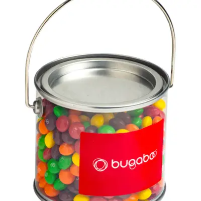 Promotional Medium PVC Bucket with Skittles 400g