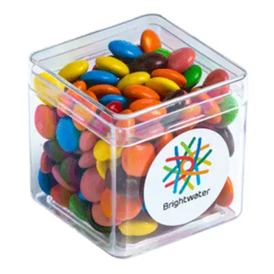 Branded Hard Cube with Mini M&Ms 40g