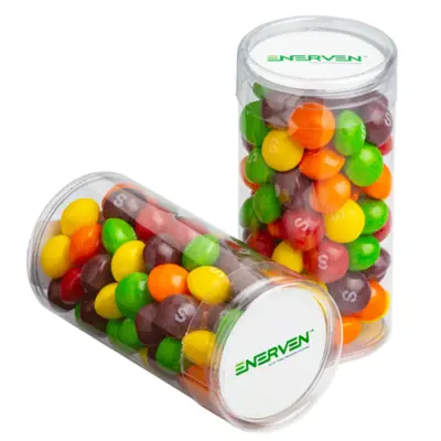 Promotional Pet Tube with Skittles 100g