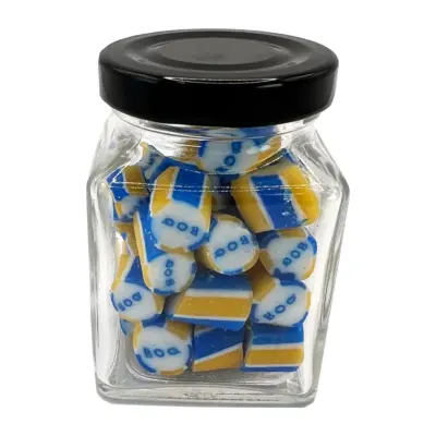Branded Small Glass Jar with Rock Candy 70g