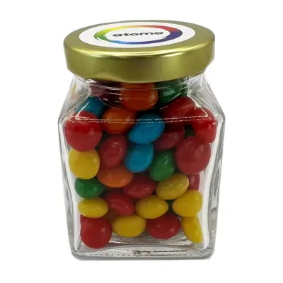 Branded Small Glass Jar with Chewy Fruit 100g