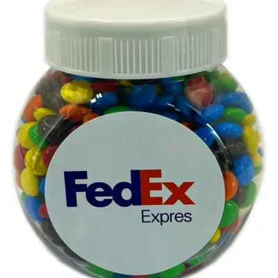 Promotional Plastic Jar with Mini M&Ms 145g