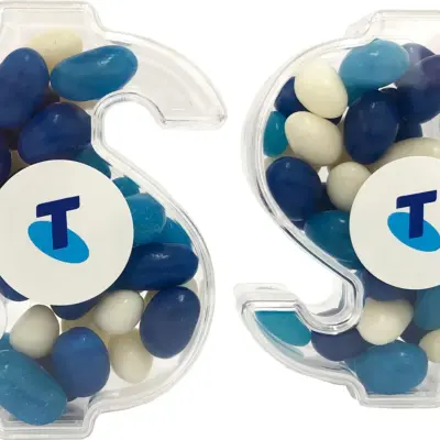 Promotional Acrylic Dollar with Mini Jelly Beans 40g