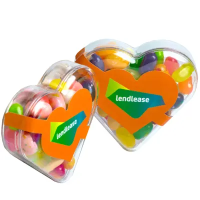 Promotional Acrylic Heart with JELLY BELLY Jelly Beans 50g