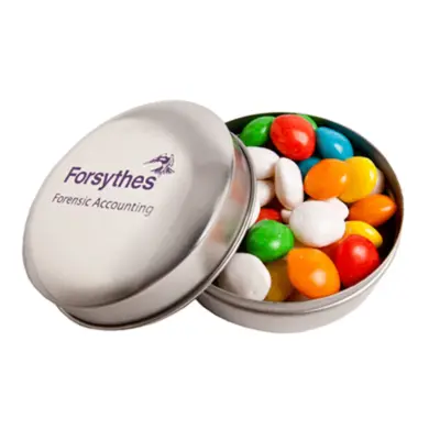 Custom Candle Tin with Chewy Fruits 50g – Branded Tin with One Colour Pad Print