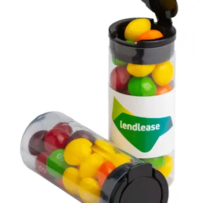 Branded Flip Lid Tube with Skittles 35g