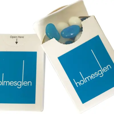 Promotional Flip Lid Cardboard Box with Mini Jelly Beans 25g