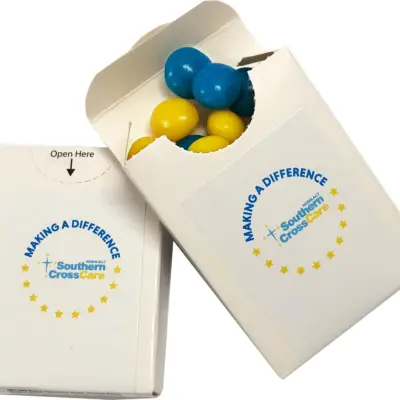 Branded Flip Lid Cardboard Box with Chewy Fruit 25g