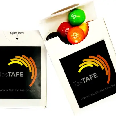 Promotional Flip Lid Cardboard Box with Skittles 25g