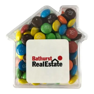 Custom Acrylic House with Mini M&Ms 50g