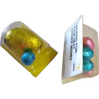 Branded Biz Card filled with Easter Eggs