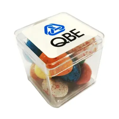 Promotional Hard Cube with Candy Chocolate Eggs