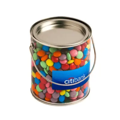 Promotional Big PVC Bucket with Choc Beans 875g