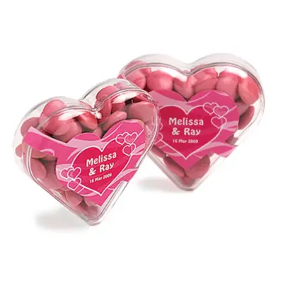 Branded Acrylic Heart with Choc Beans 50g
