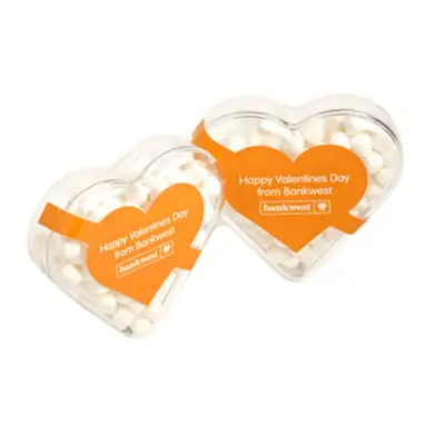 Promotional Acrylic Heart with Chewy Mints 50g