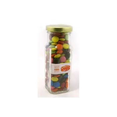 Branded Tall Glass Jar with Choc Beans 220g