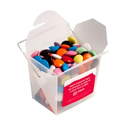 Promotional Frosted Noodle Box with Choc Beans 100g
