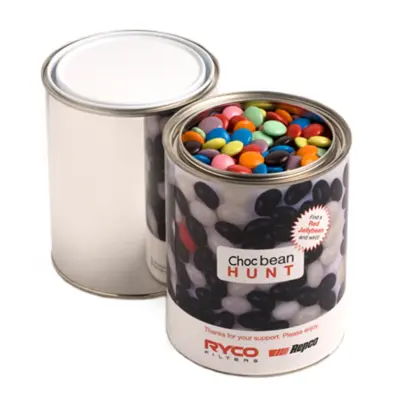 Promotional Paint Tin with Choc Beans 1KG