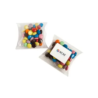 Branded Pillow Pack with Choc Beans 50g