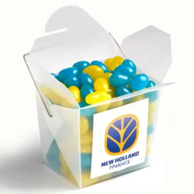 Custom Frosted Noodle Box with Mini Jelly Beans 100g