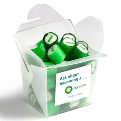 Custom Frosted Noodle Box with Personalised Rock Candy 100g