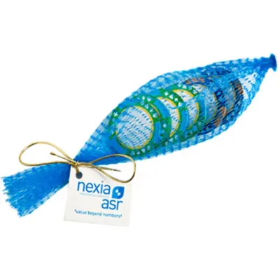 Promotional Chocolate Poker Chips in Mesh Bag