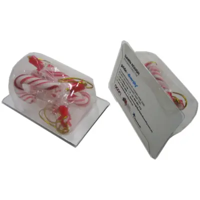 Promotional Biz Card Treats with Candy Canes x4