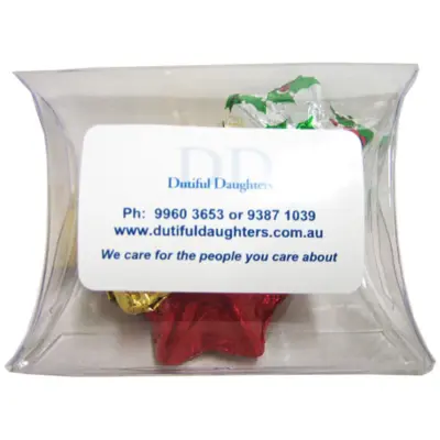 Custom Pillow Pack filled with Christmas Chocolates 25g
