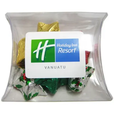 Branded Pillow Pack filled with Christmas Chocolates 45g