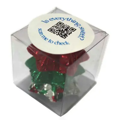 Custom Cube filled with Christmas Chocolates 30g