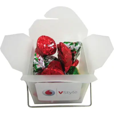 Promotional Frosted Noodle Box with Christmas Chocolates 85g