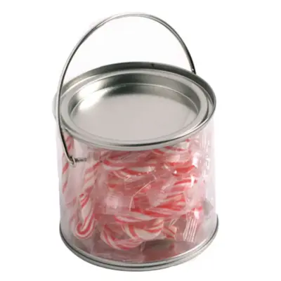 Branded Medium PVC Bucket with Candy Canes x20